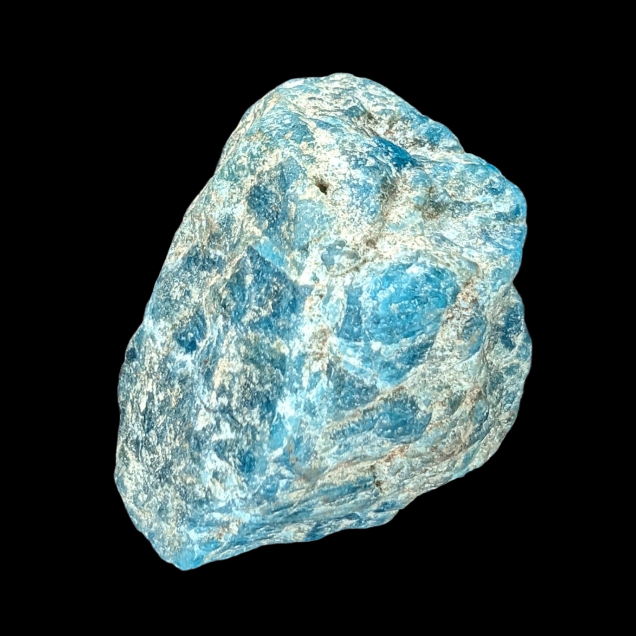 Blue Apatite rough 100g in sunlight - Rocks and Things Store