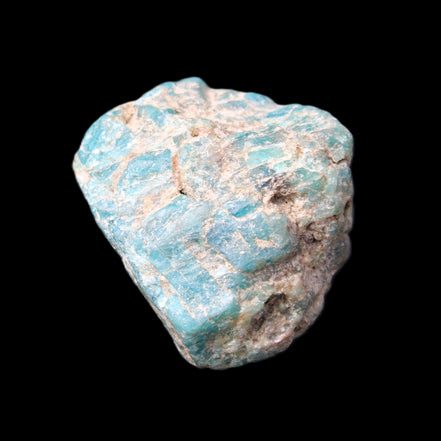 Blue Apatite rough 100g in sunlight - Rocks and Things Store