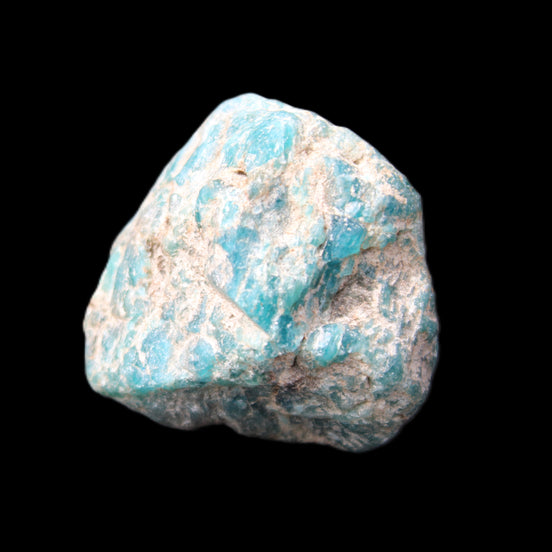 Blue Apatite rough 100g in sunlight - Rocks and Things Store