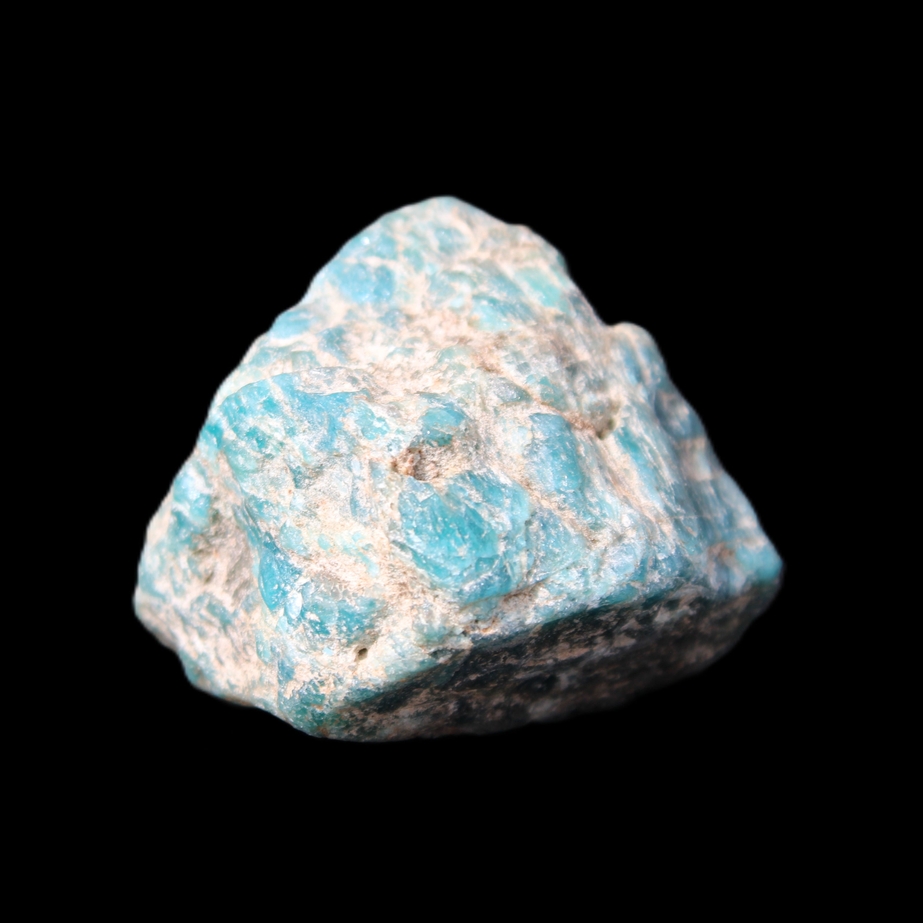Blue Apatite rough 100g in sunlight - Rocks and Things Store