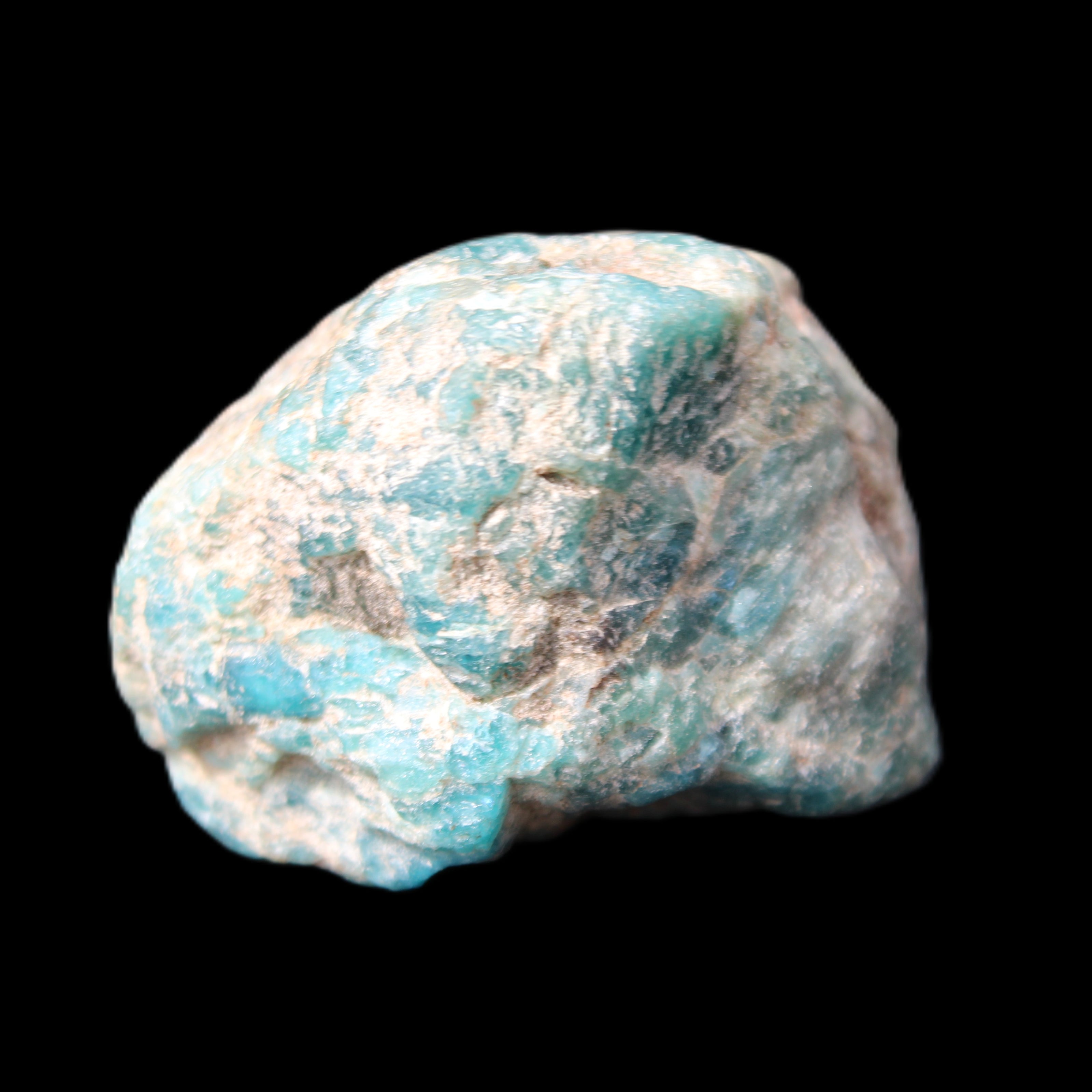 Blue Apatite rough 100g in sunlight - Rocks and Things Store