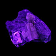 Biotite with Yellow Tourmaline symbosis 28g in UV light - Rocks and Things Store