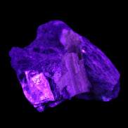 Biotite with Yellow Tourmaline symbosis 28g in UV light - Rocks and Things Store