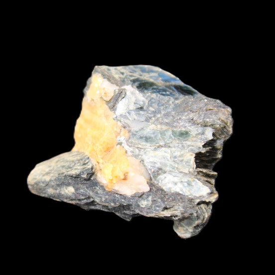 Biotite with Yellow Tourmaline symbosis 28g in sunlight - Rocks and Things Store