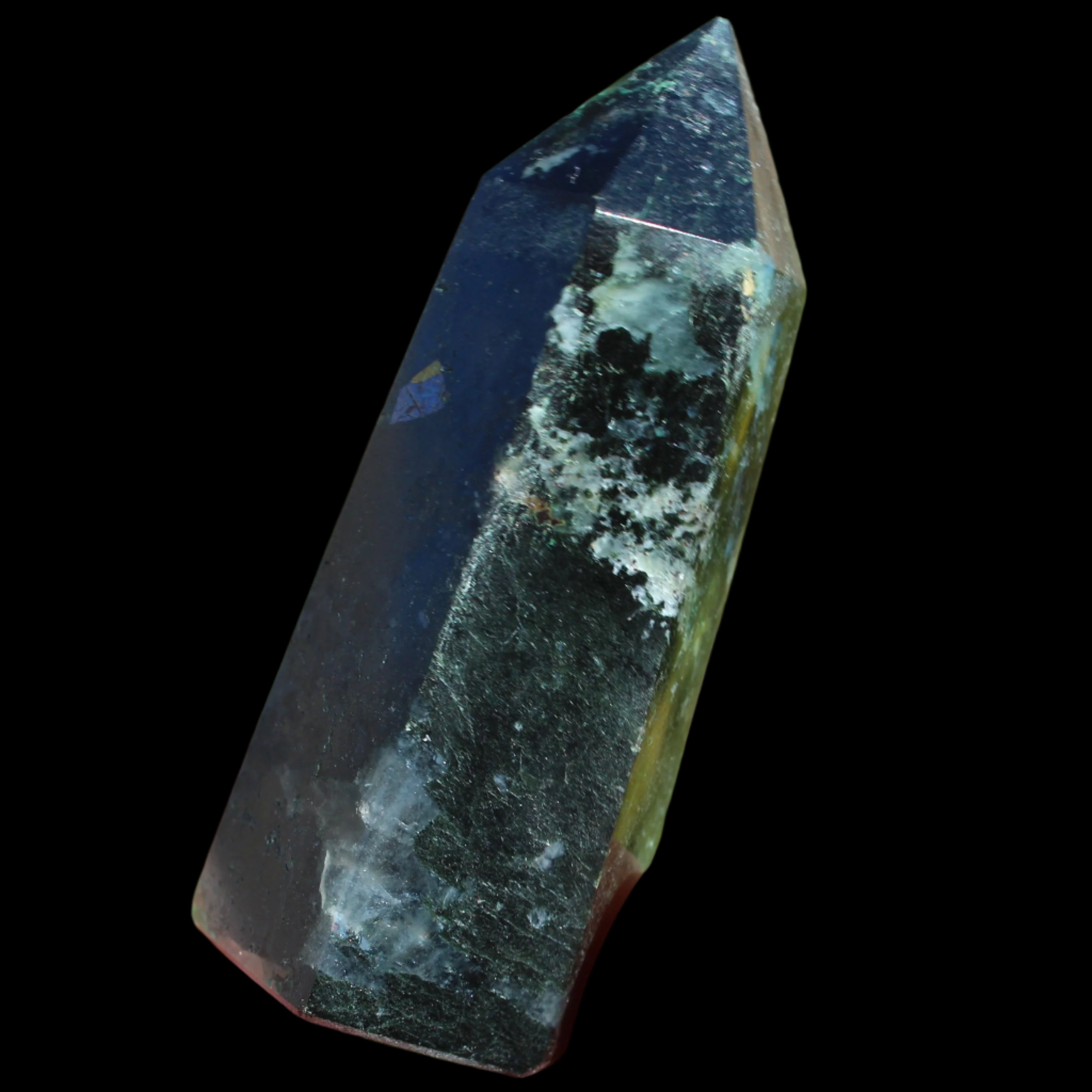 Green Malachite with Azurite wand 69g  -Rocks and Things Store