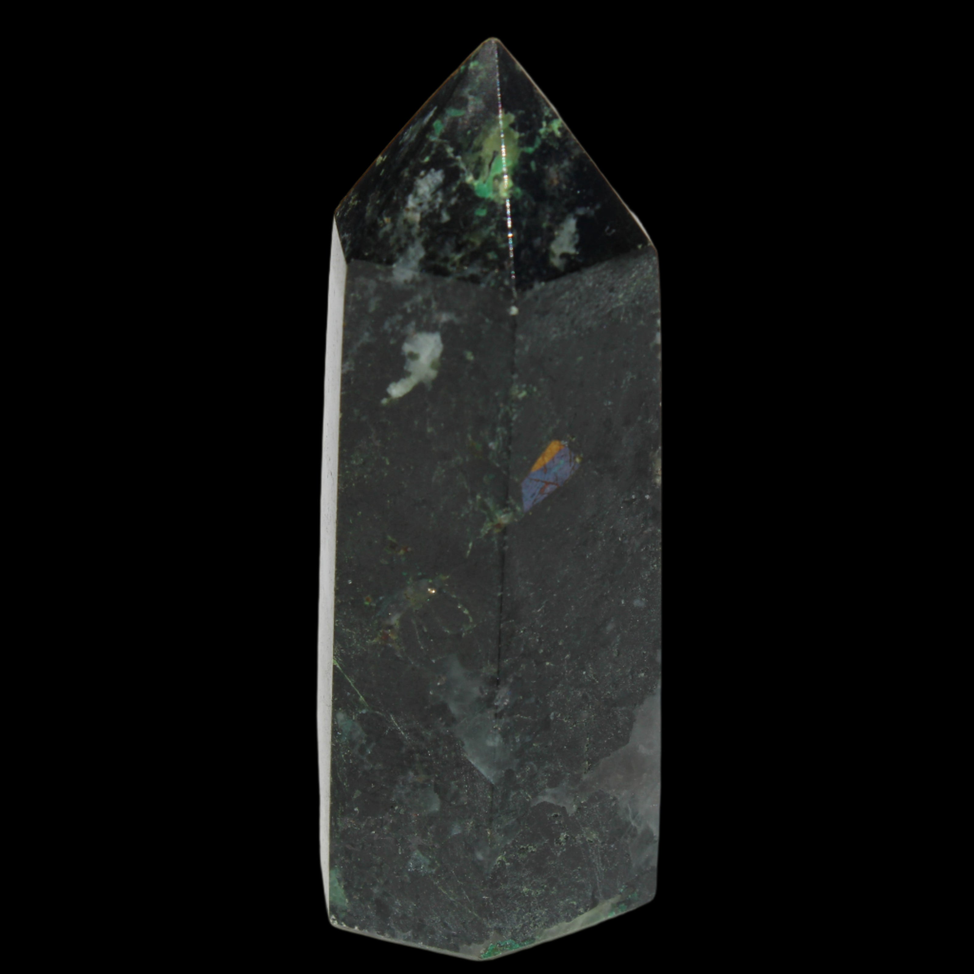 Green Malachite with Azurite wand 69g  - Rocks and Things Store