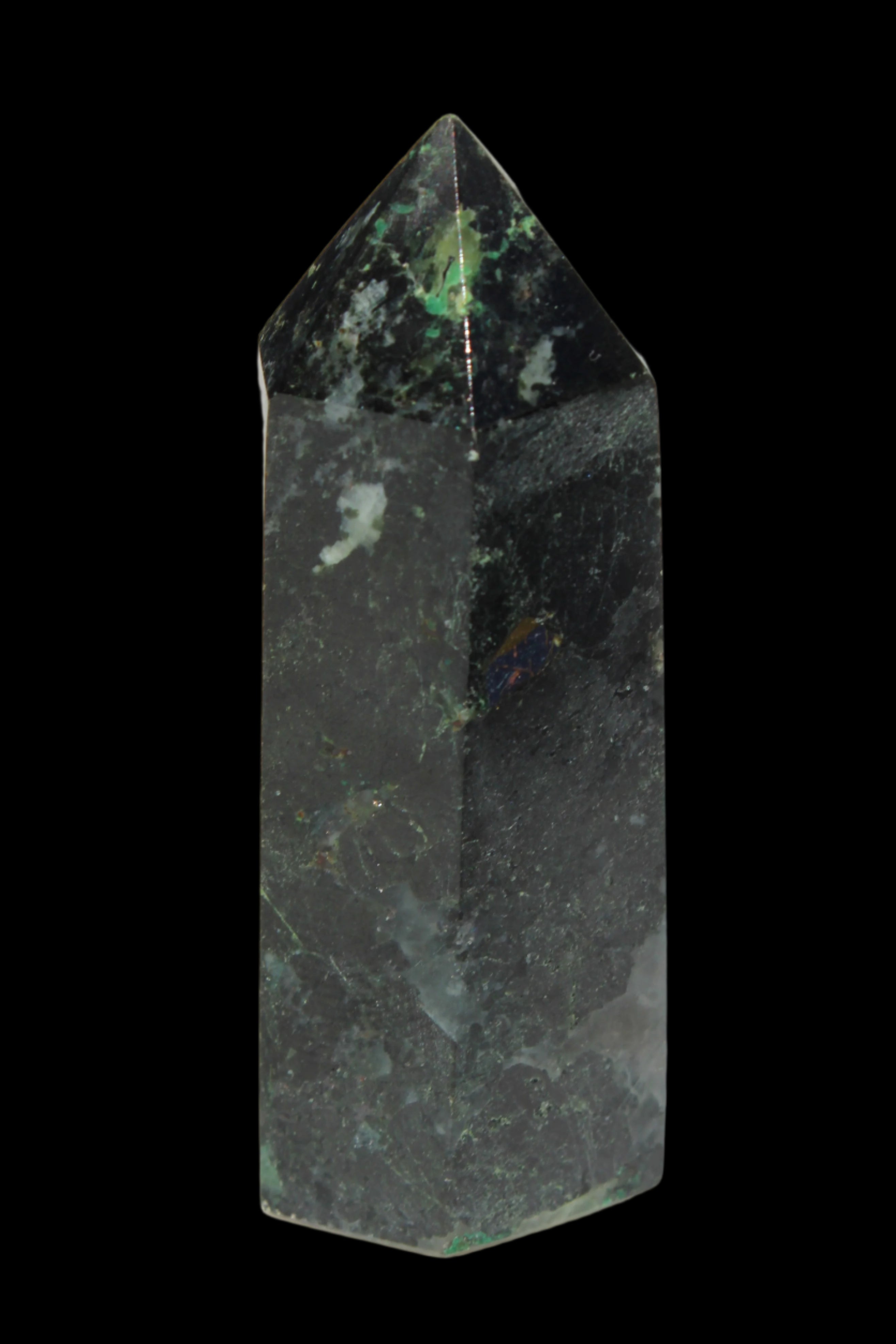 Green Malachite with Azurite wand 69g  - Rocks and Things Store
