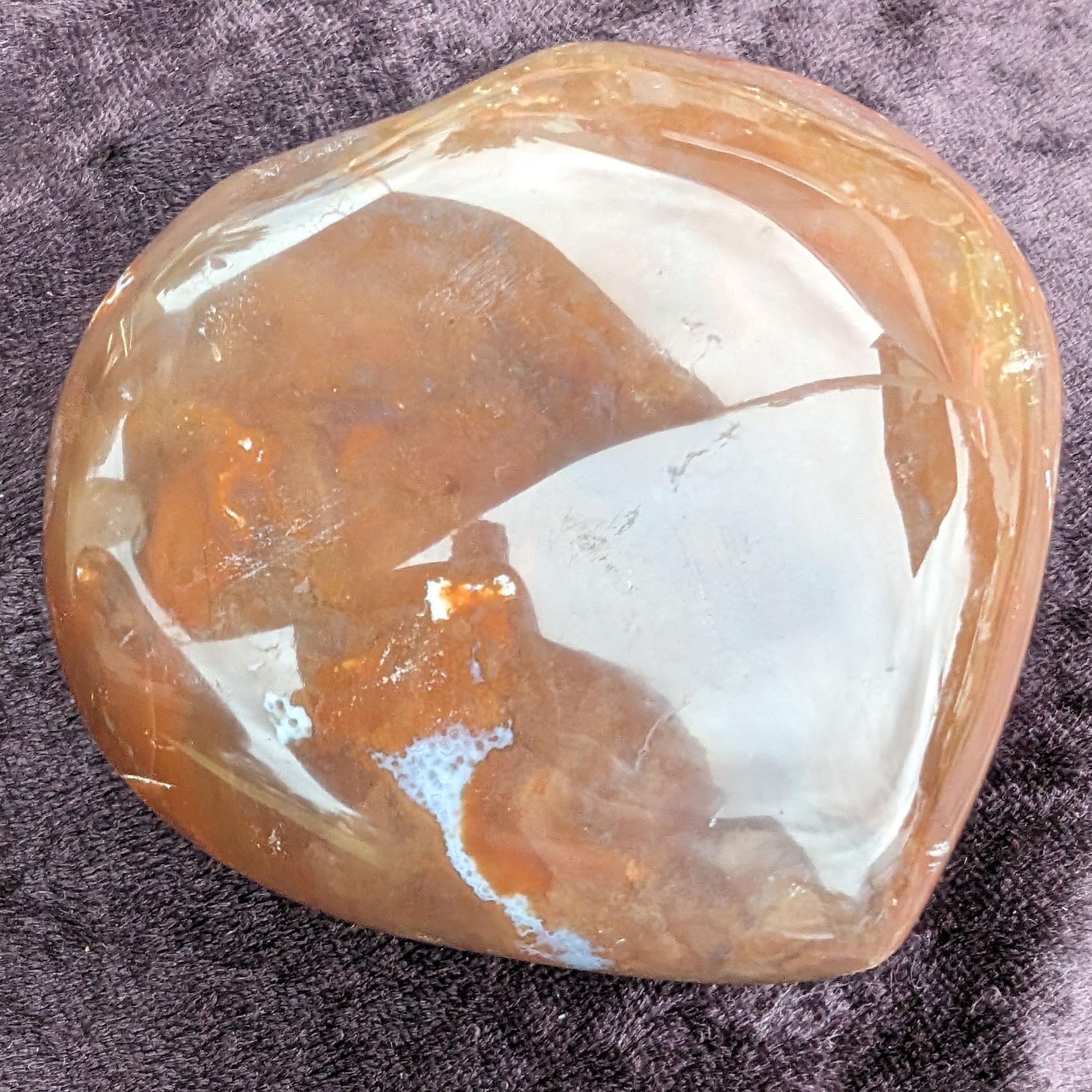 Ocean Jasper heart 250g in sunshine - Rocks and Things Store