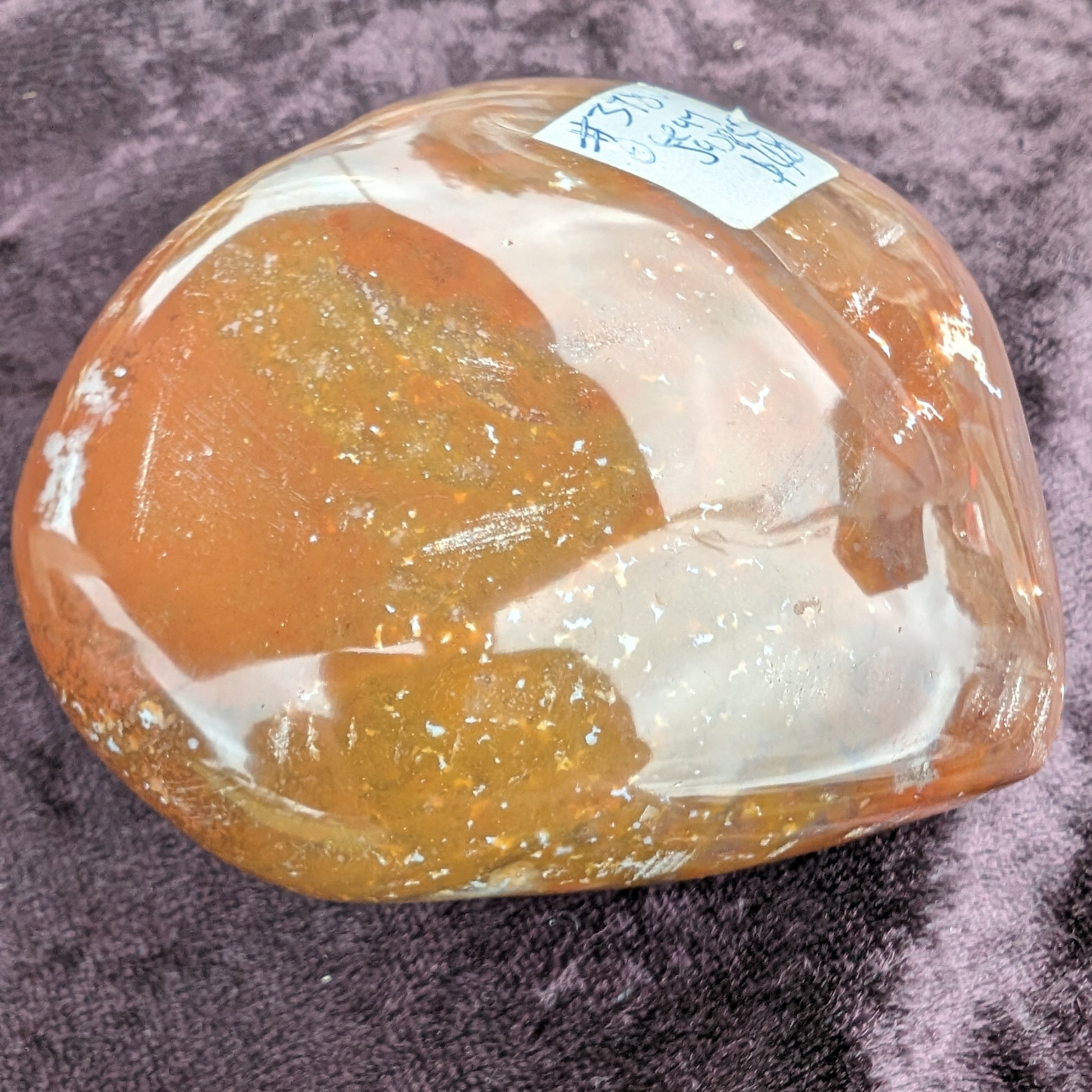 Ocean Jasper heart 250g in sunshine - Rocks and Things Store