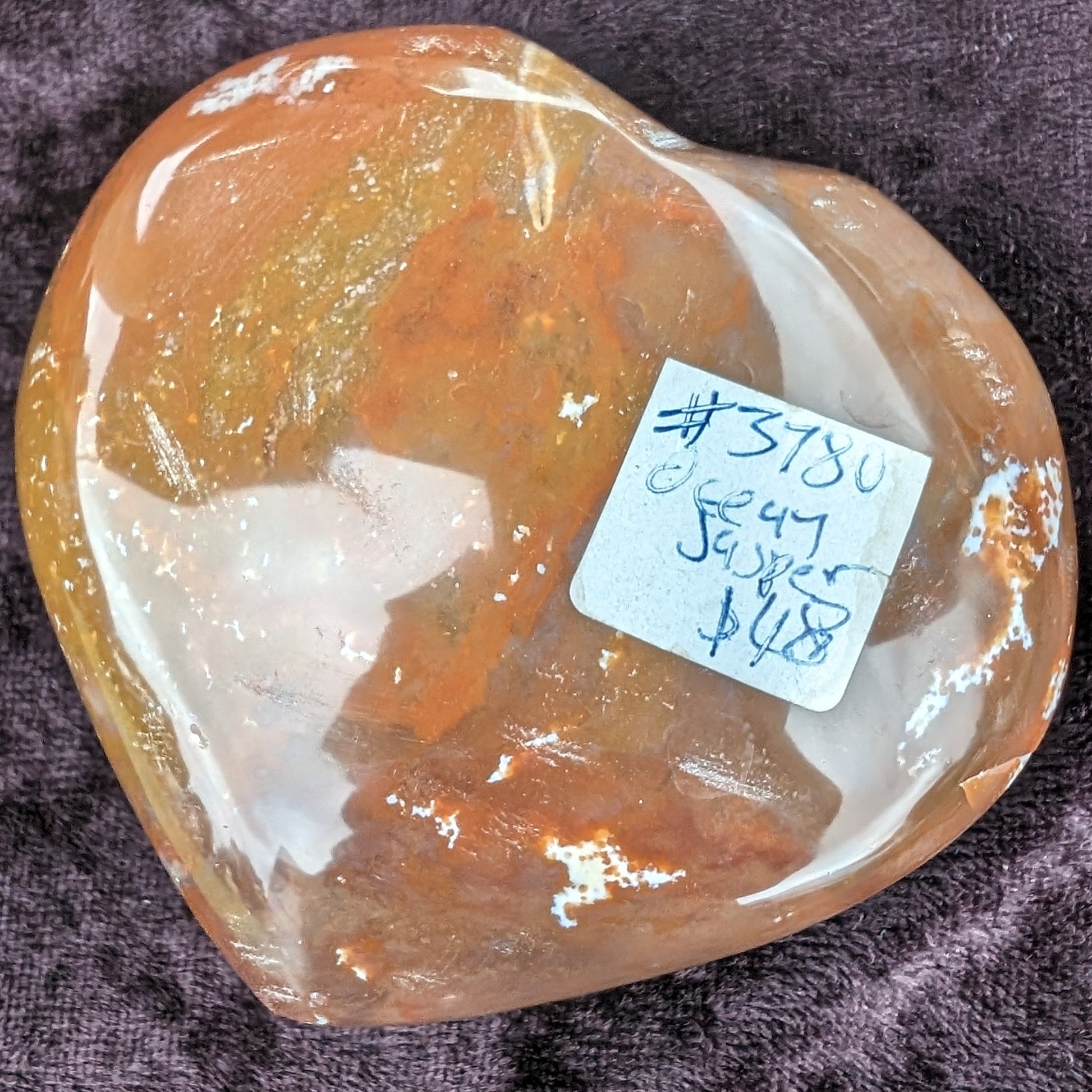 Ocean Jasper heart 250g in sunshine - Rocks and Things Store