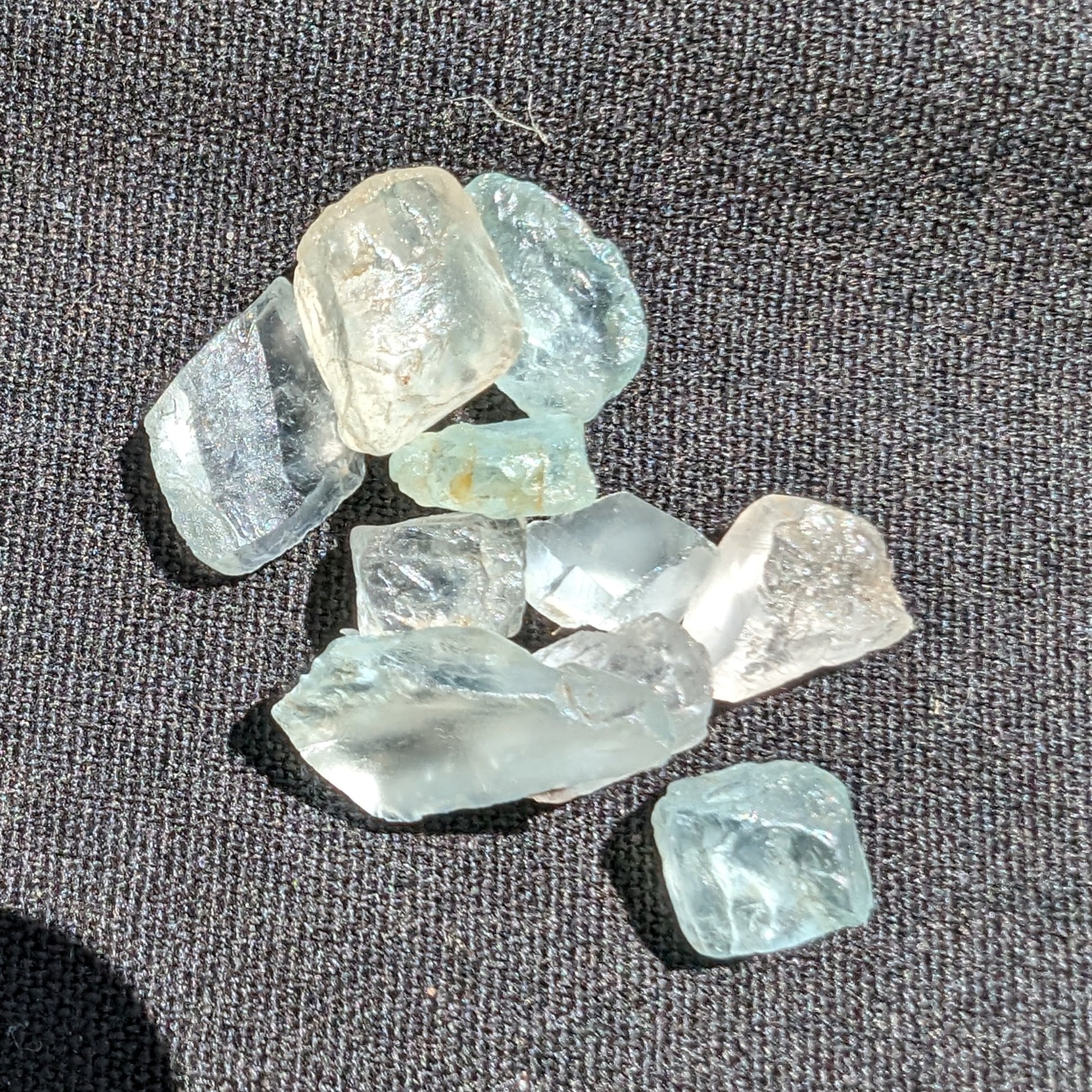 Blue Imperial Topaz 6-10 crystals from Brazil 8g Rocks and Things