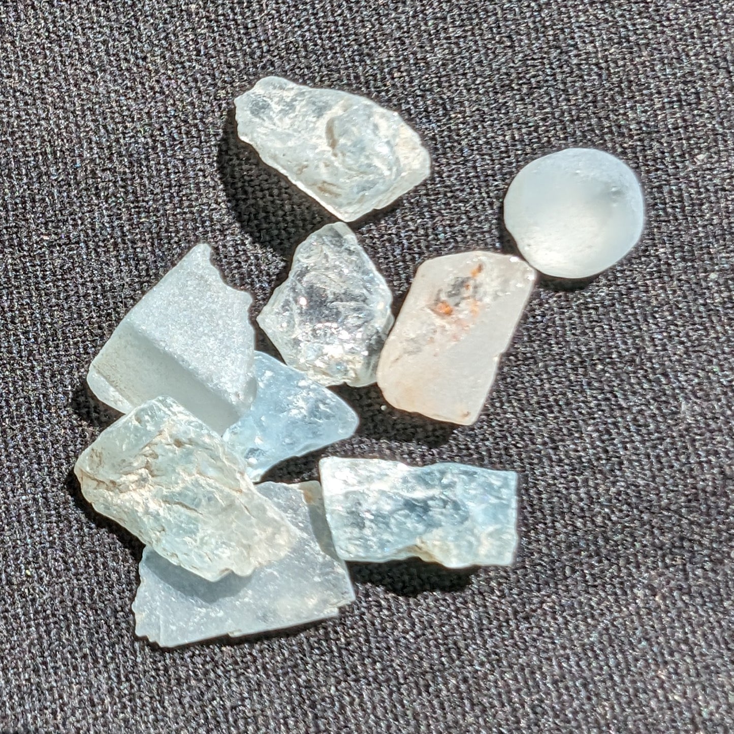 Blue Imperial Topaz 6-10 crystals from Brazil 8g Rocks and Things