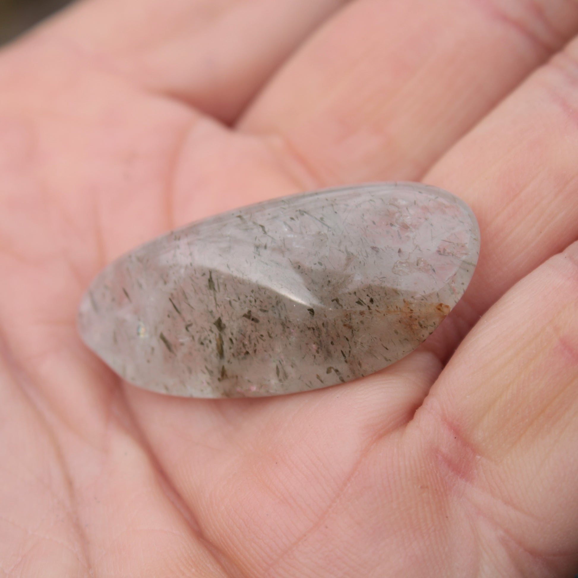 Green Tourmaline in Quartz small polished crystal 9g Rocks and Things