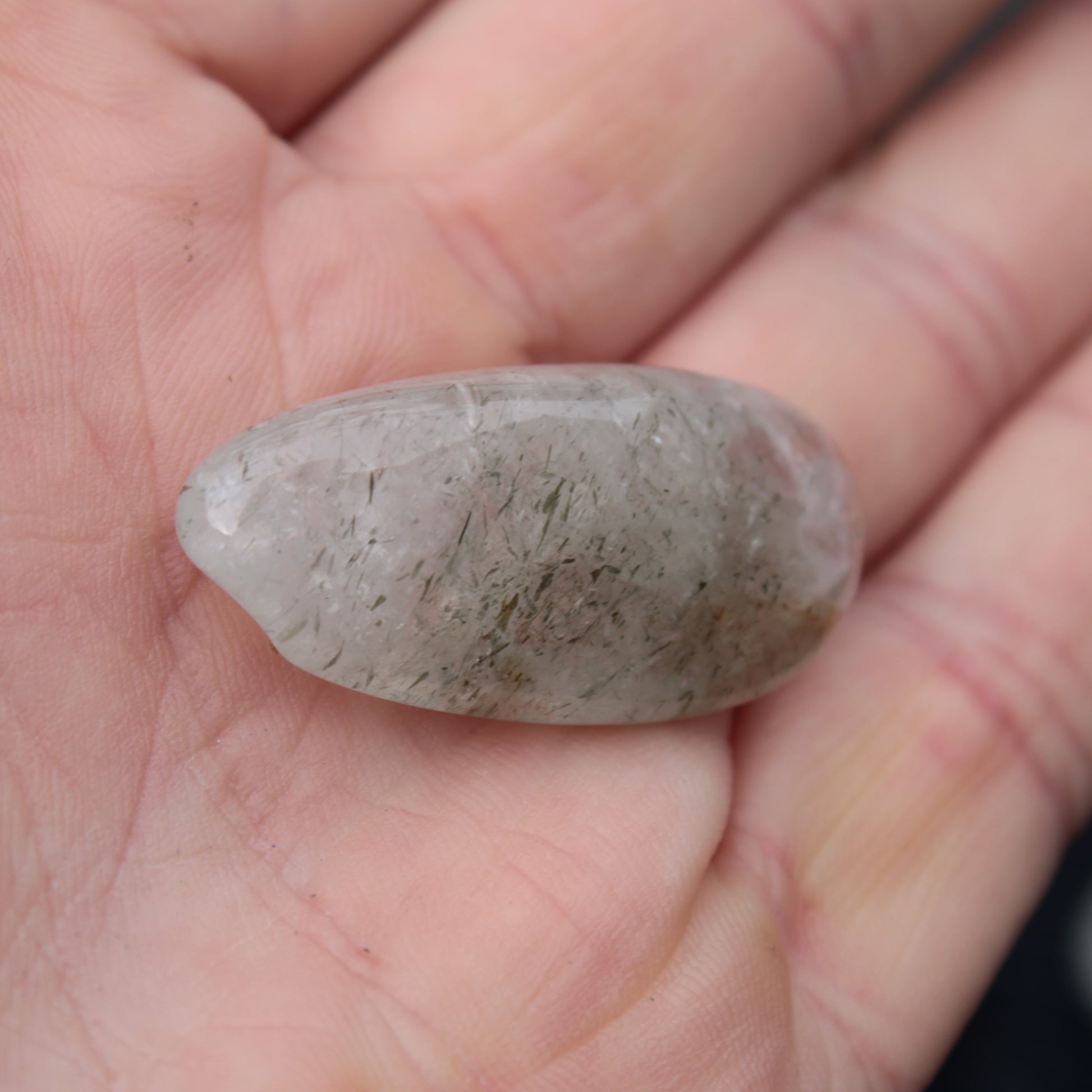 Green Tourmaline in Quartz small polished crystal 9g Rocks and Things