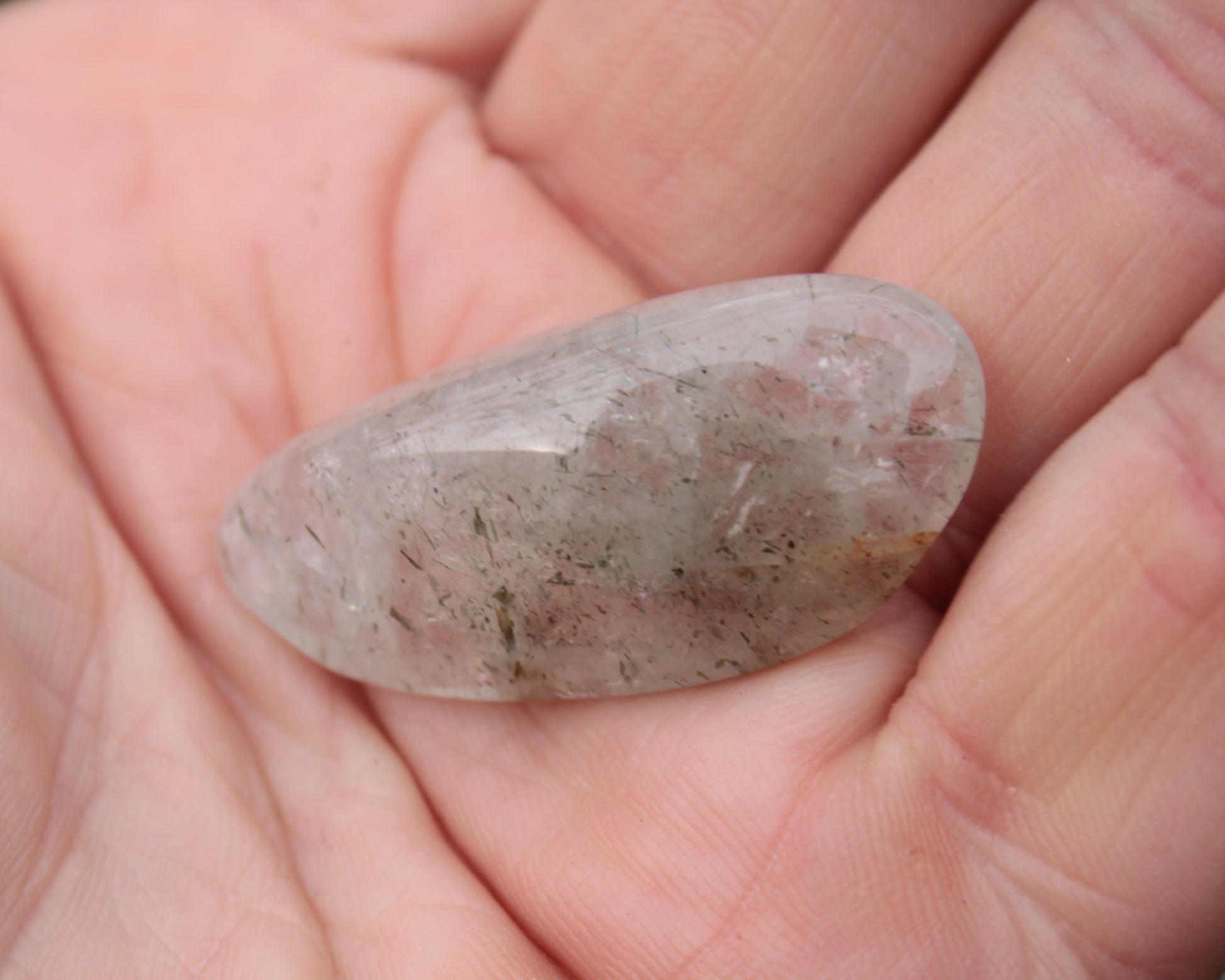 Green Tourmaline in Quartz small polished crystal 9g Rocks and Things