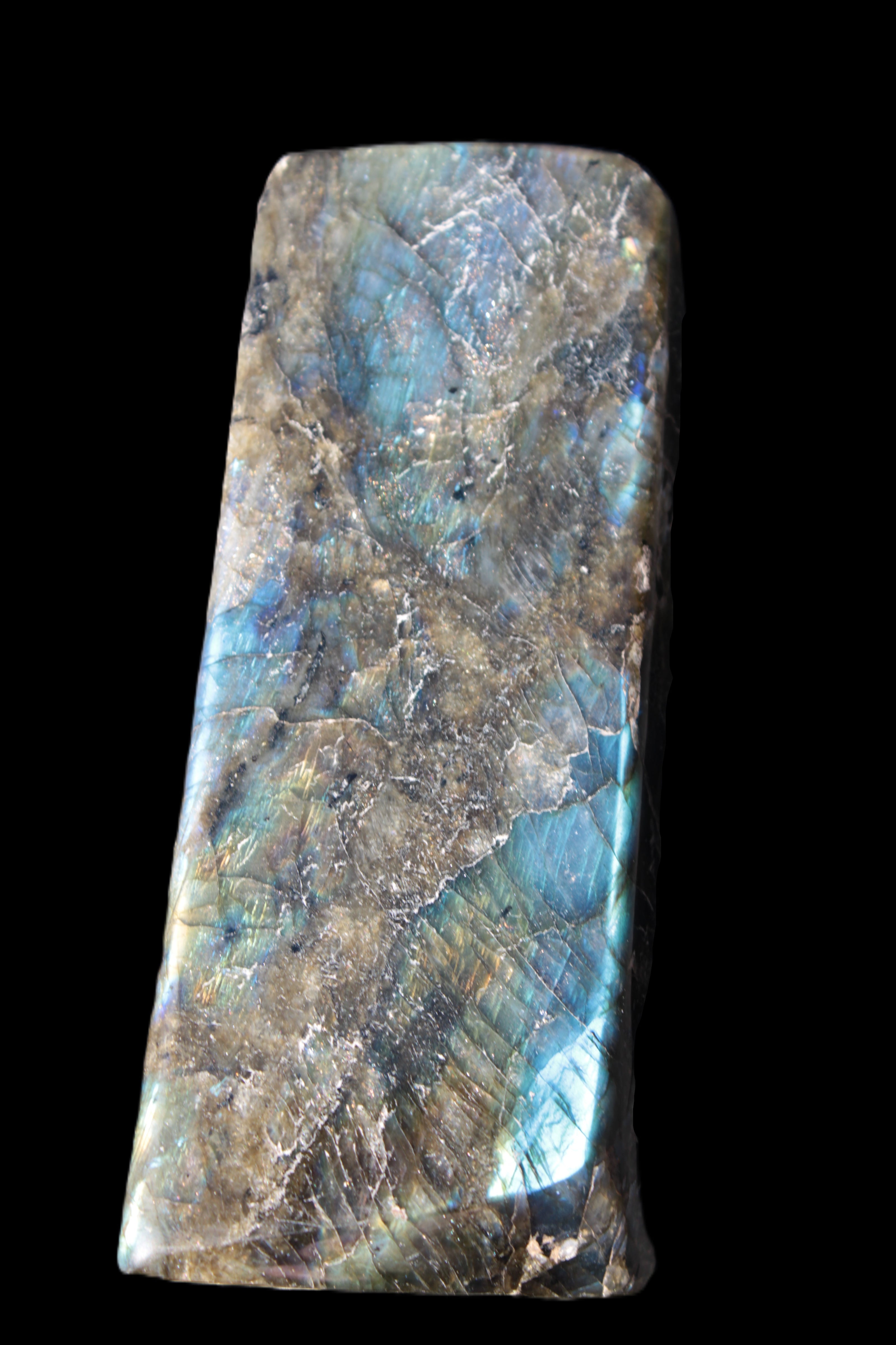 Labradorite long freeform 783g in sunlight - Rocks and Things Store