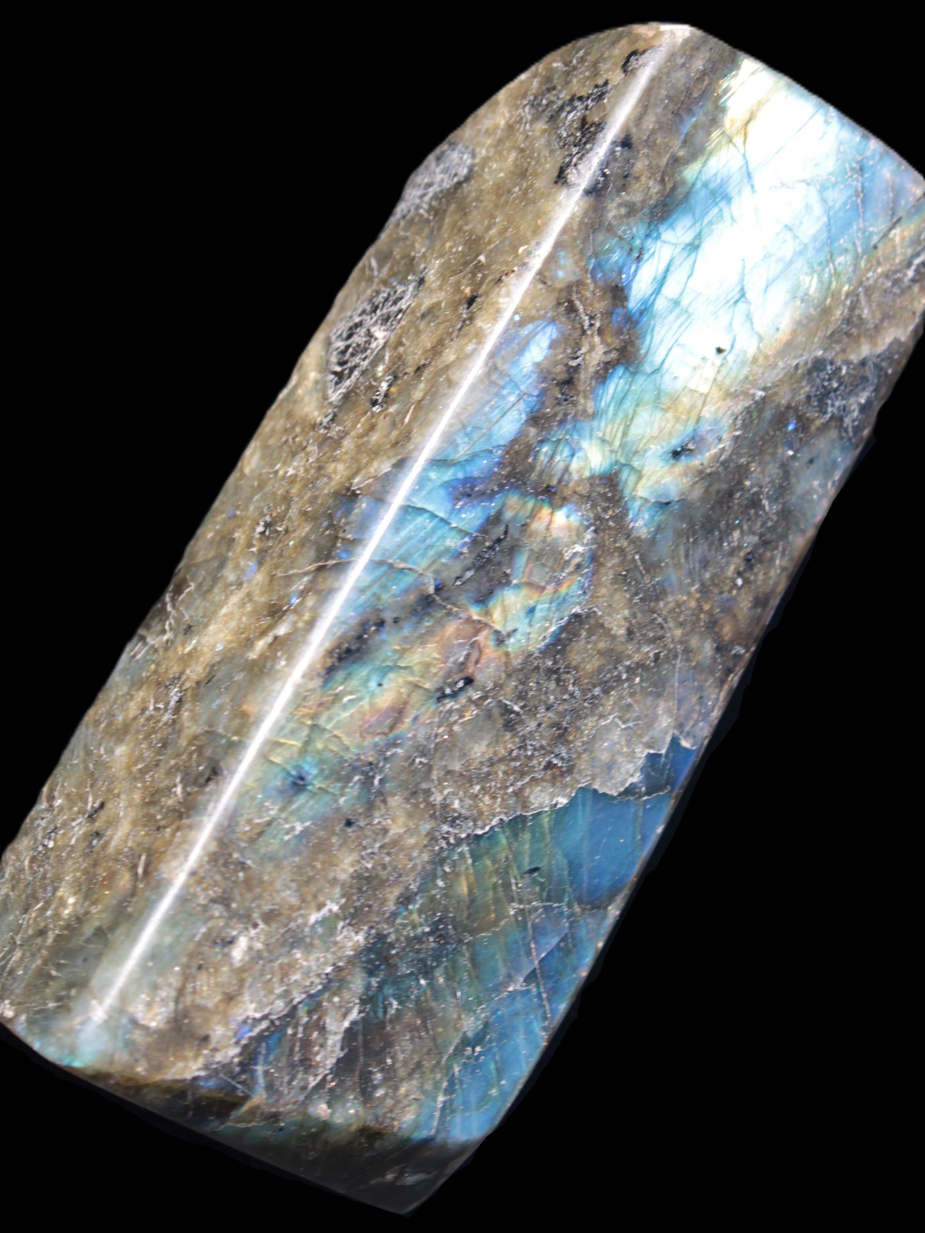 Labradorite long freeform 783g in sunlight - Rocks and Things Store