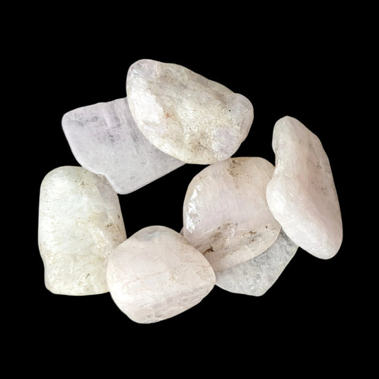 Kunzite Spodumene 6 crystals 10g in sunlight - Rocks and Things Store