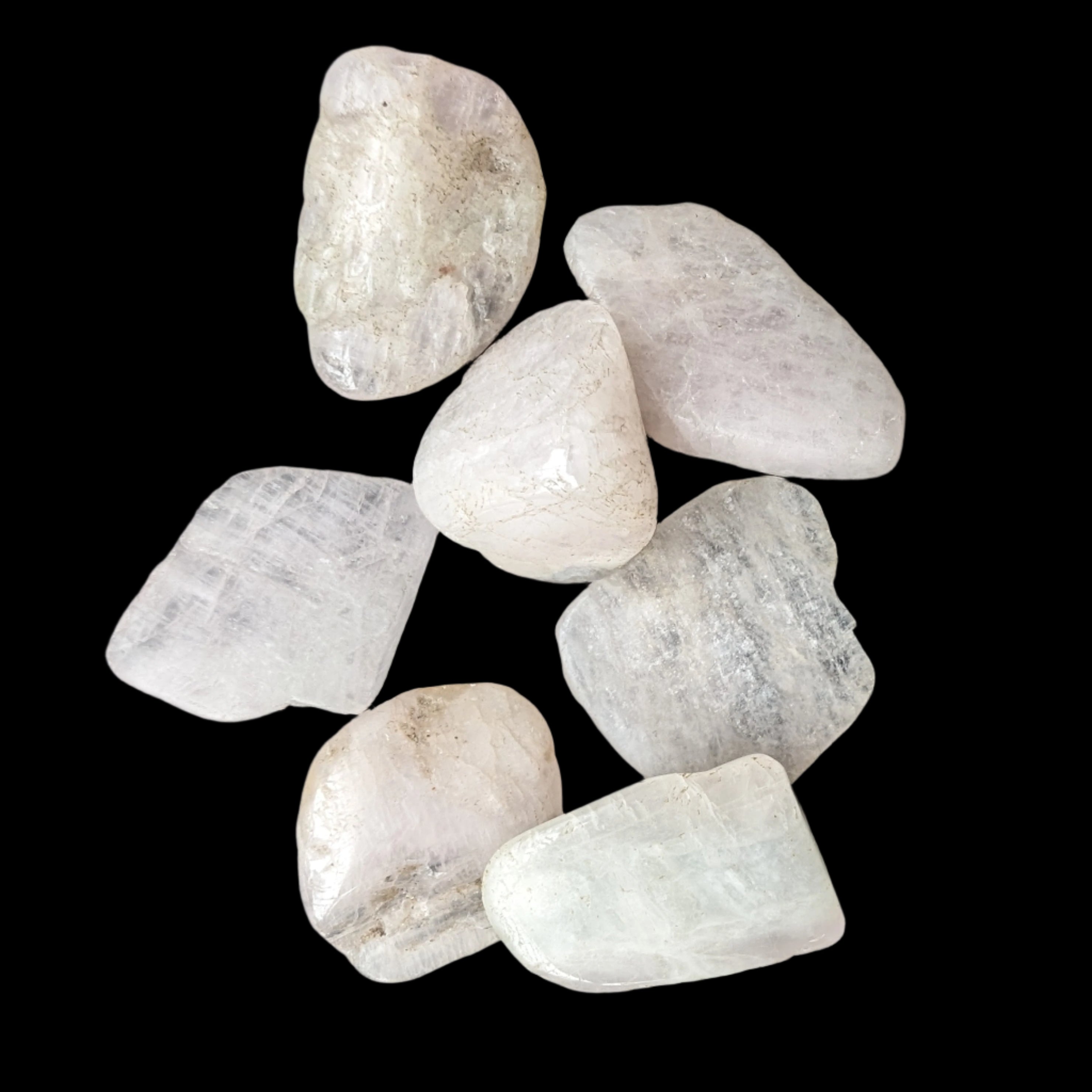 Kunzite Spodumene 6 crystals 10g in sunlight - Rocks and Things Store