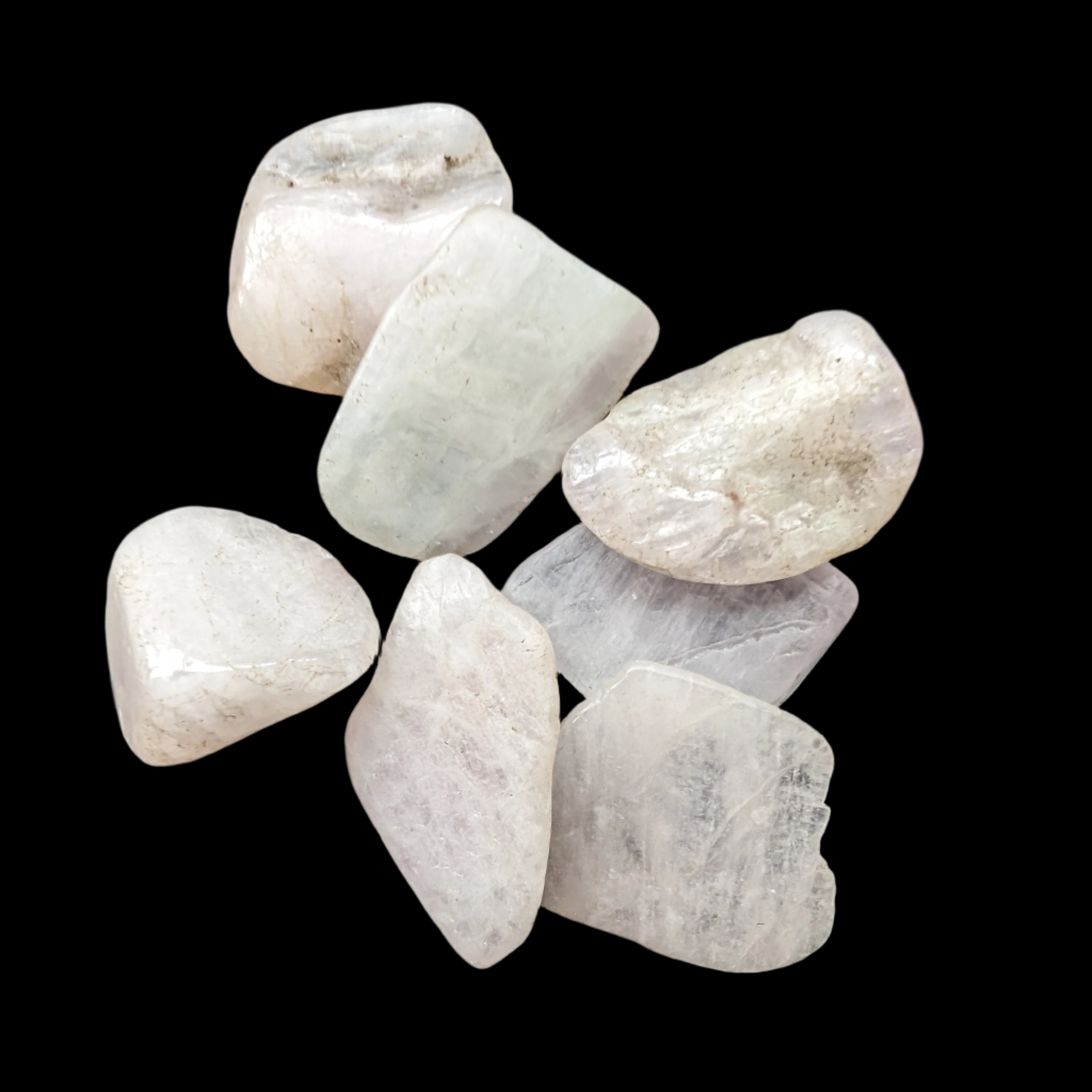 Kunzite Spodumene 6 crystals 10g in sunlight - Rocks and Things Store