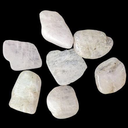 Kunzite Spodumene 6 crystals 10g in sunlight - Rocks and Things Store