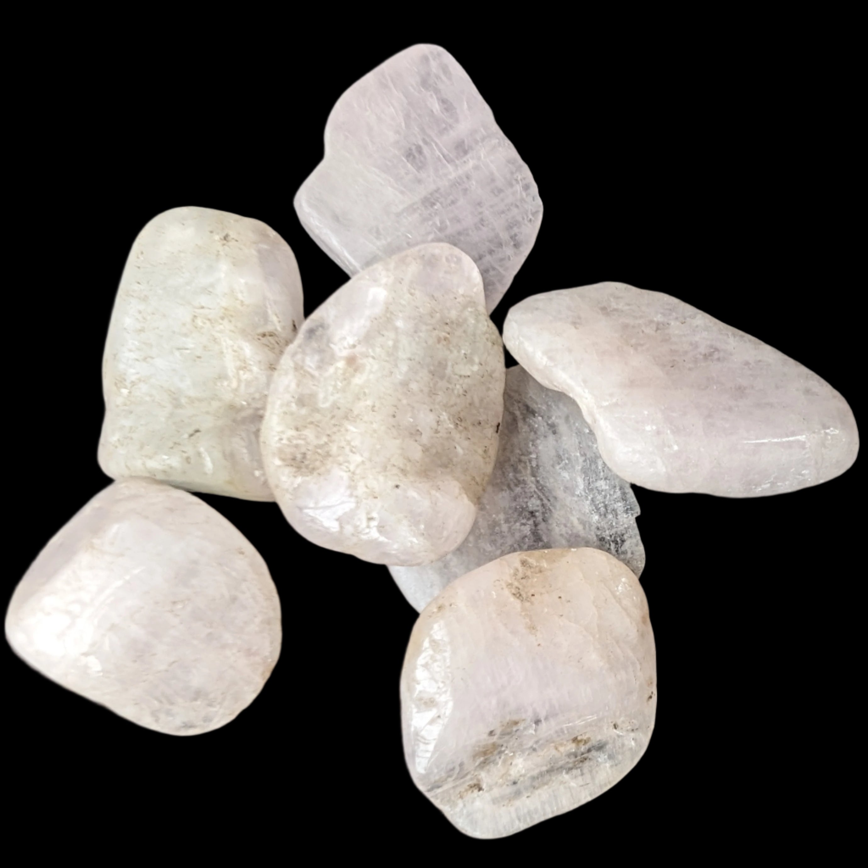 Kunzite Spodumene 6 crystals 10g in sunlight - Rocks and Things Store