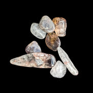 Auralite tiny tumbled crystals from Morocco 8-10g in sunlight - Rocks and Things Store