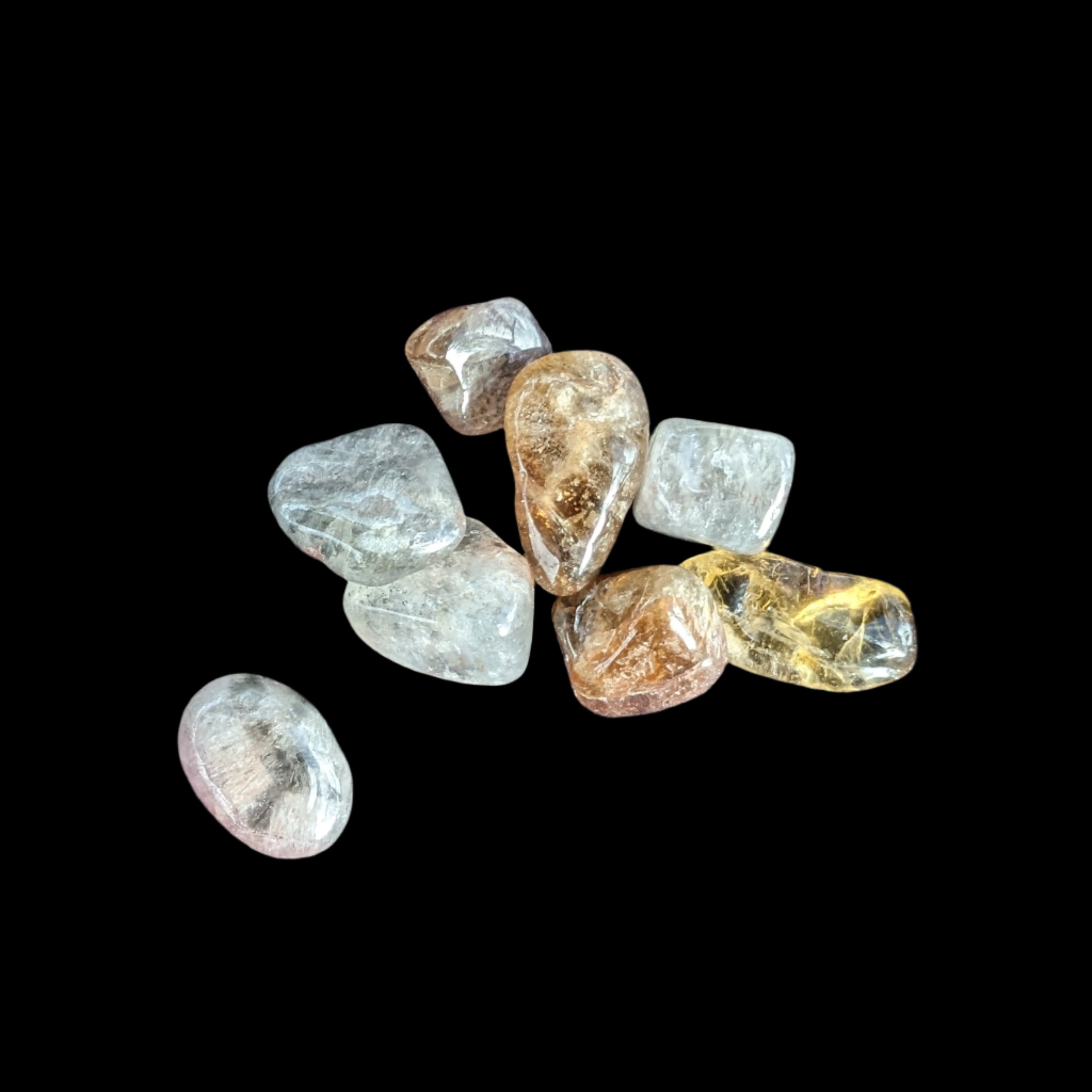 Auralite tiny tumbled crystals from Morocco 8-10g in sunlight - Rocks and Things Store