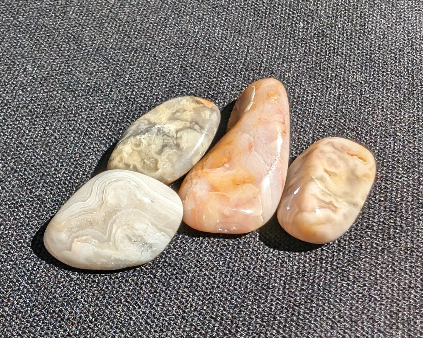 Crazy Lace Agate 3/4 polished stones 5-8g Rocks and Things