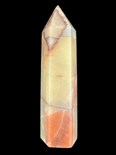 Red and Yellow Chalcedony wand 90g - Rocks and Things Store