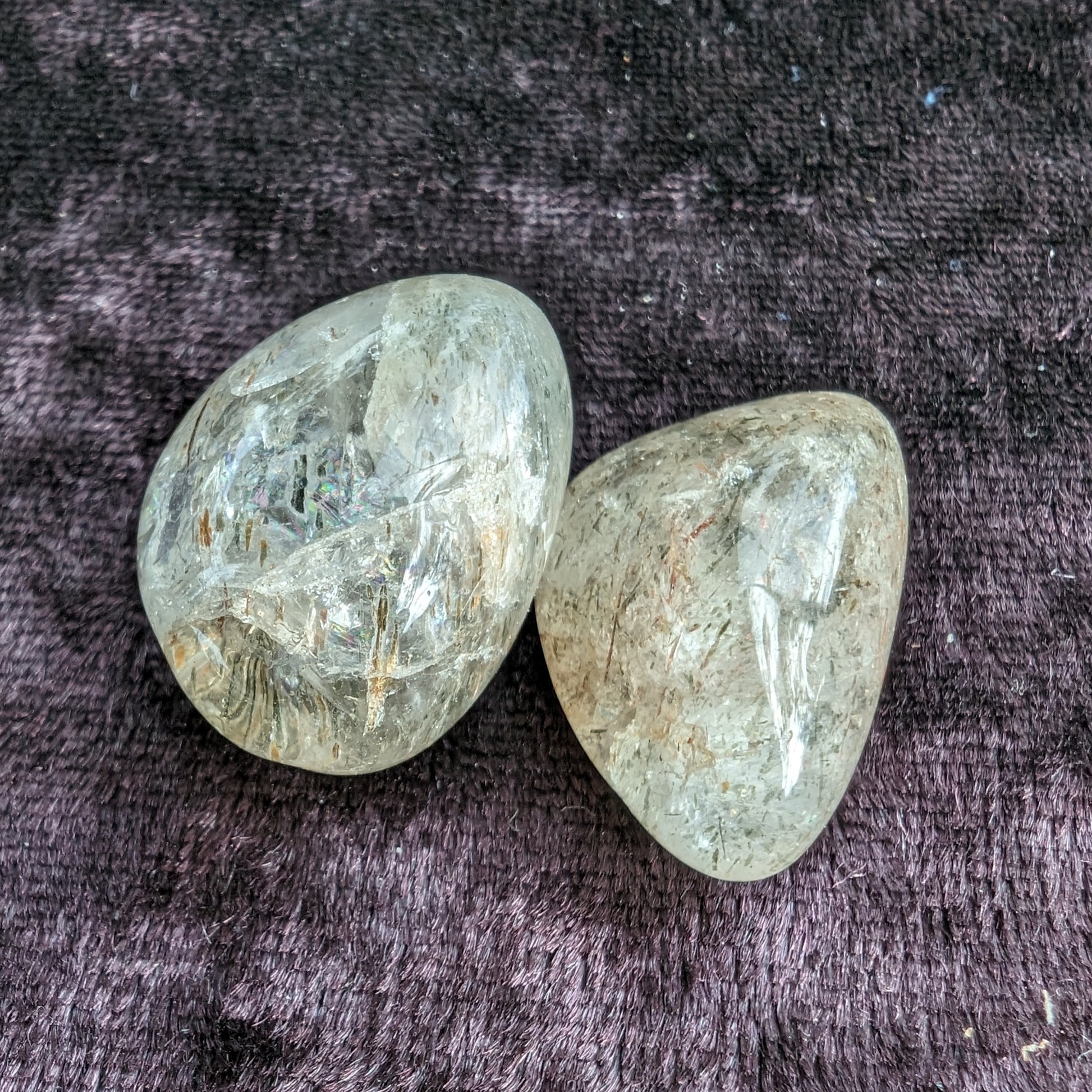 Hair Tourmaline in Clear Quartz 1-3 polished crystals 10-15g Rocks and Things