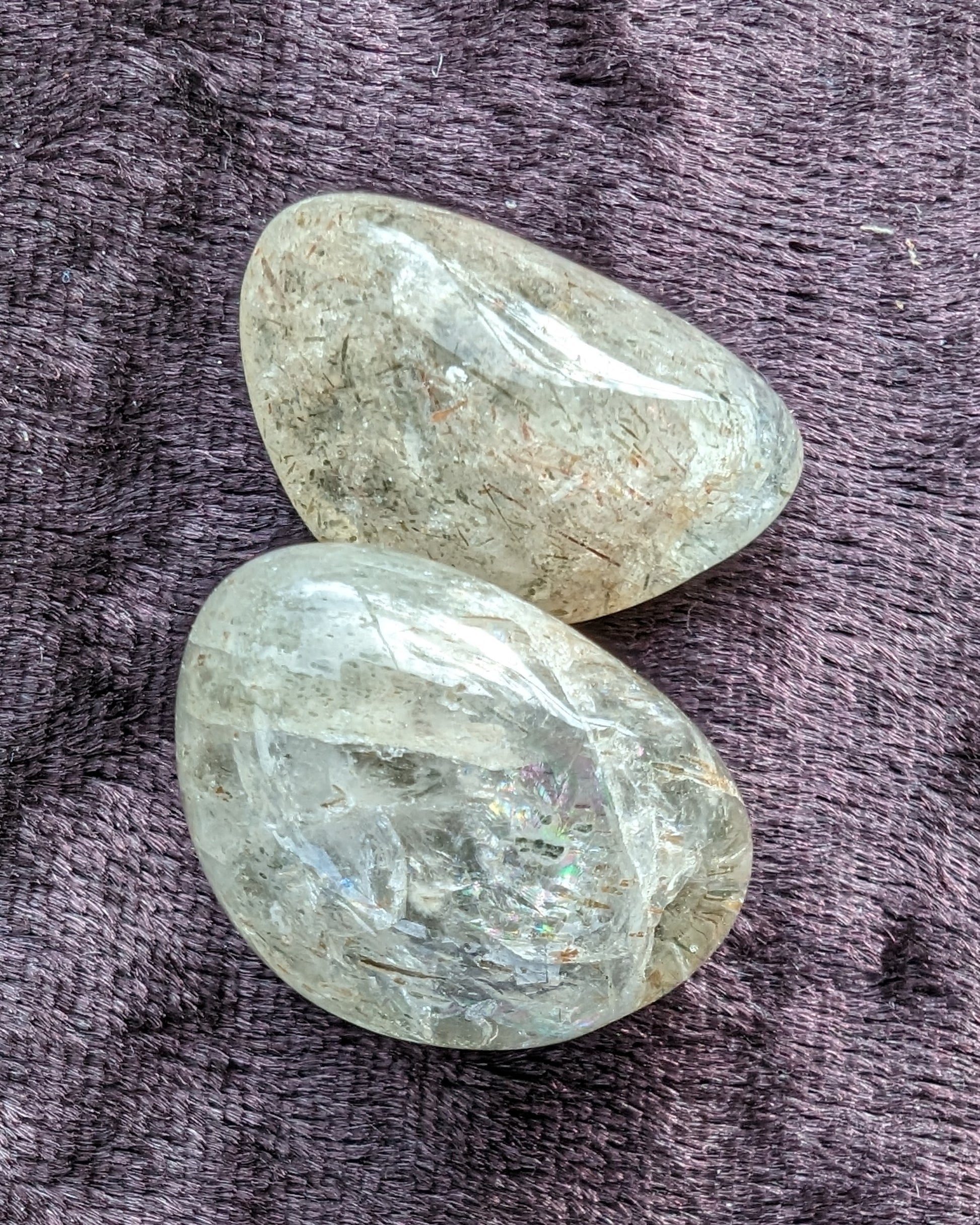 Hair Tourmaline in Clear Quartz 1-3 polished crystals 10-15g Rocks and Things