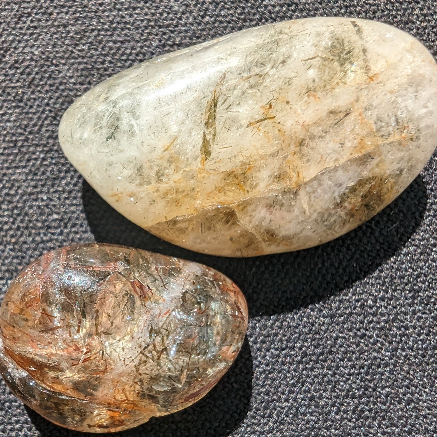 Hair Tourmaline in Clear Quartz 1-3 polished crystals 10-15g Rocks and Things