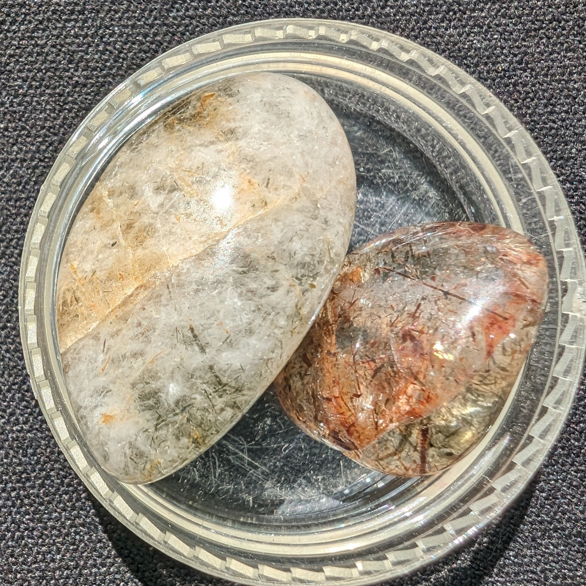 Hair Tourmaline in Clear Quartz 1-3 polished crystals 10-15g Rocks and Things