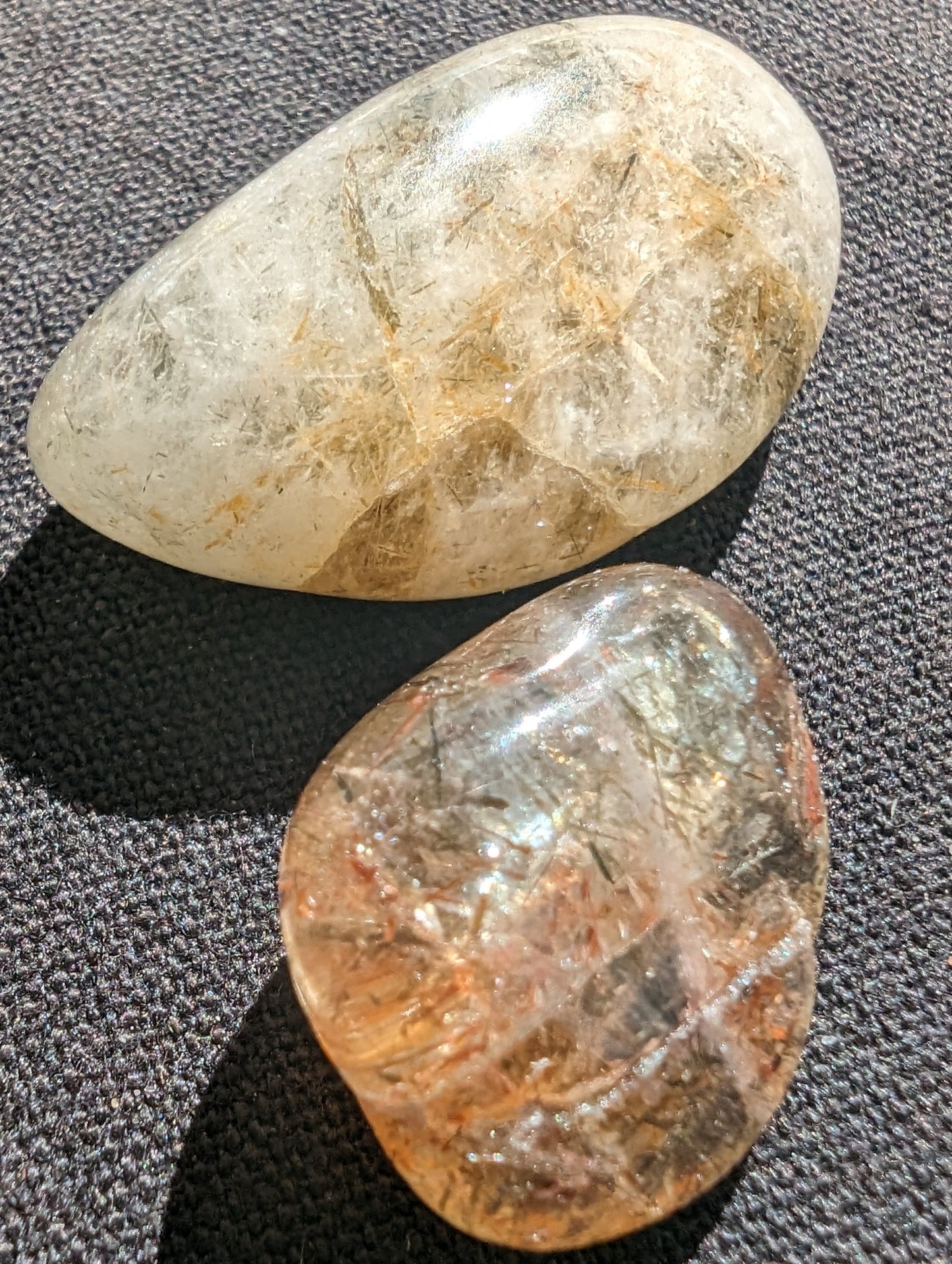 Hair Tourmaline in Clear Quartz 1-3 polished crystals 10-15g Rocks and Things