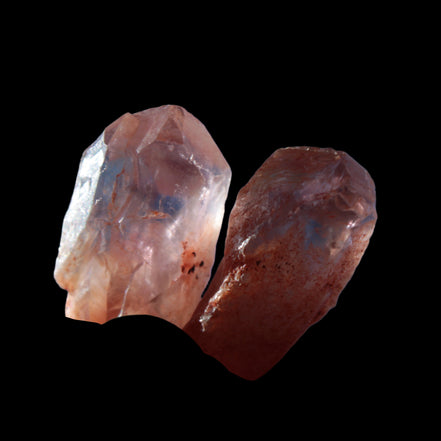 Super Seven Amethyst 2 crystals from Madagascar 8g in sunlight - Rocks and Things Store