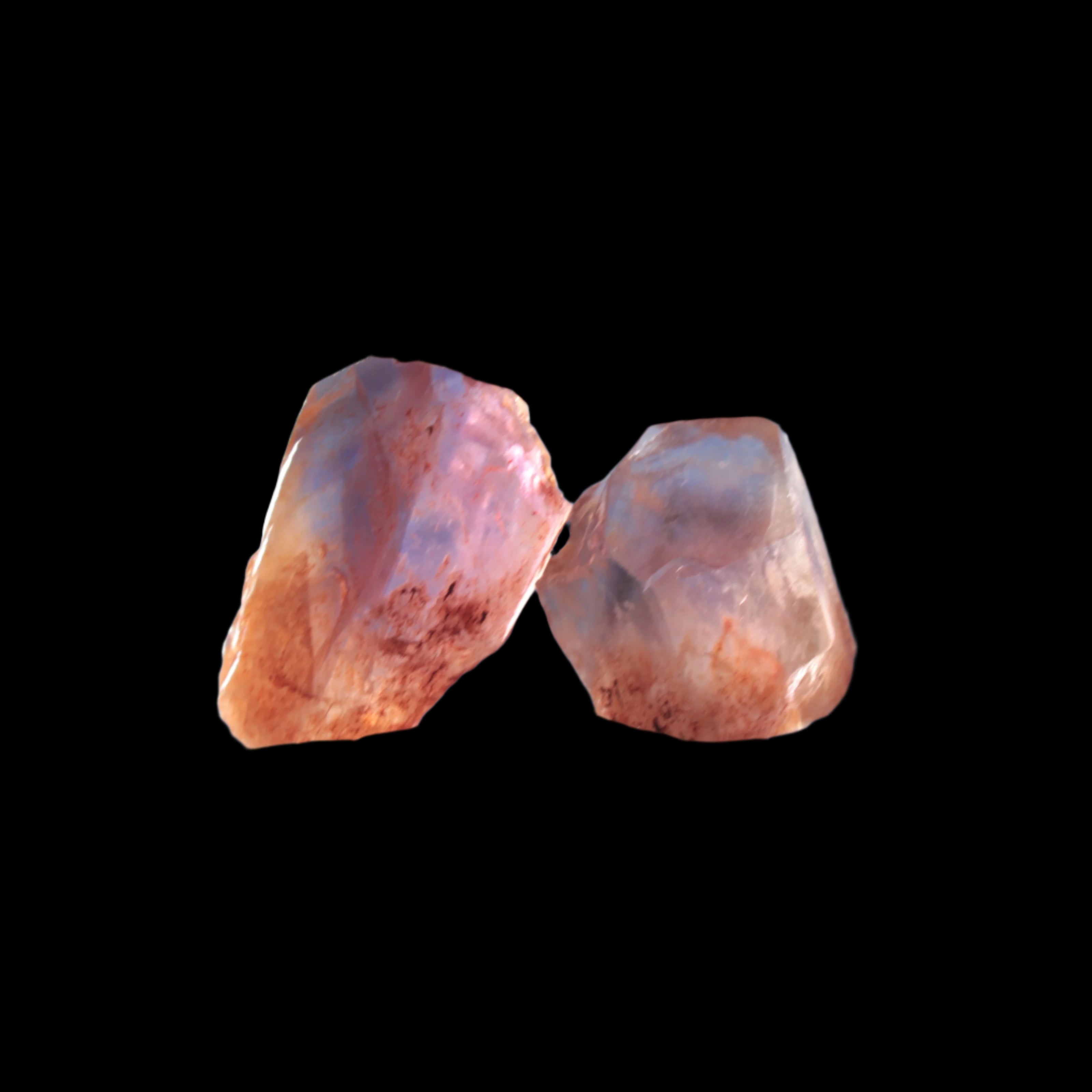 Super Seven Amethyst 2 crystals from Madagascar 8g in sunlight - Rocks and Things Store