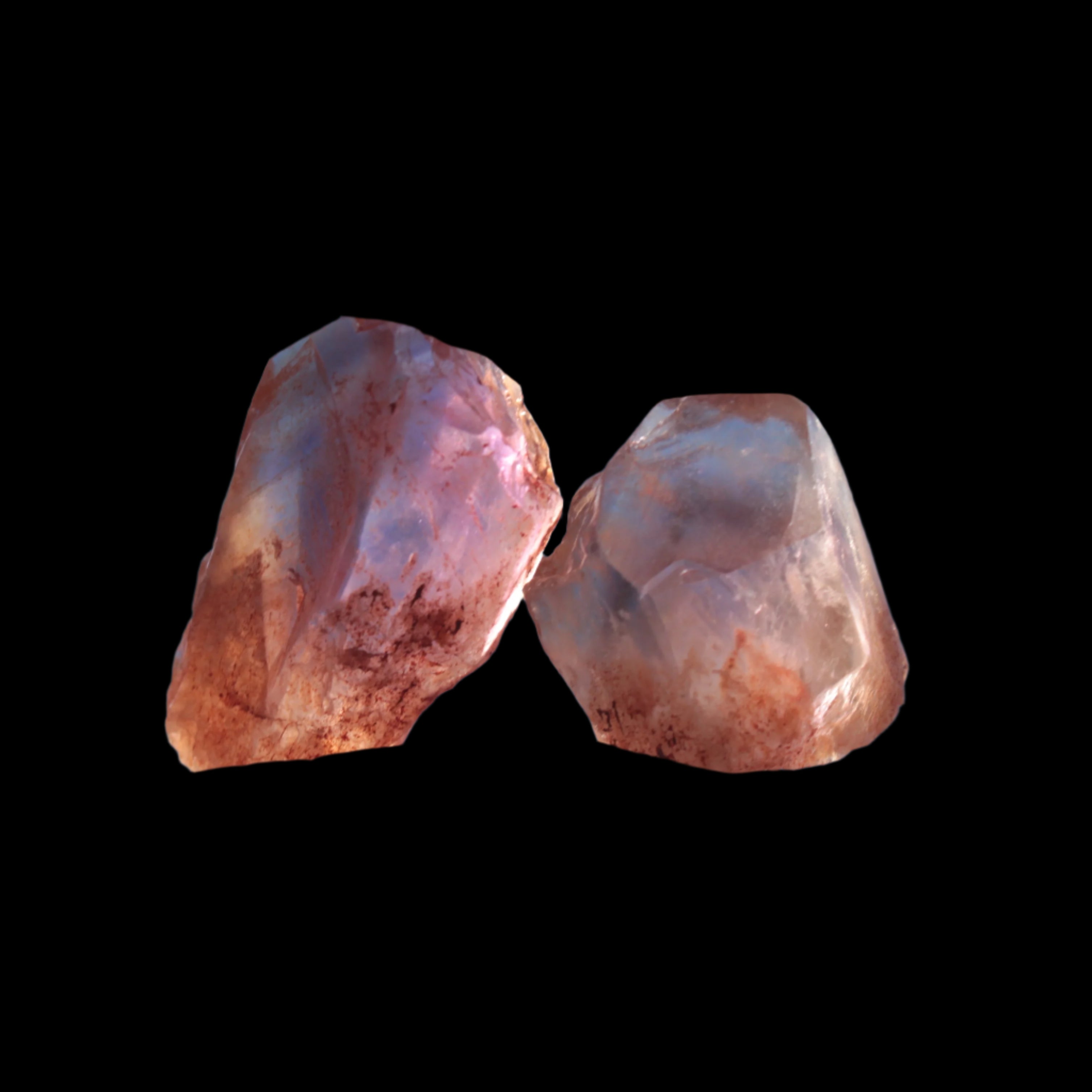 Super Seven Amethyst 2 crystals from Madagascar 8g in sunlight - Rocks and Things Store
