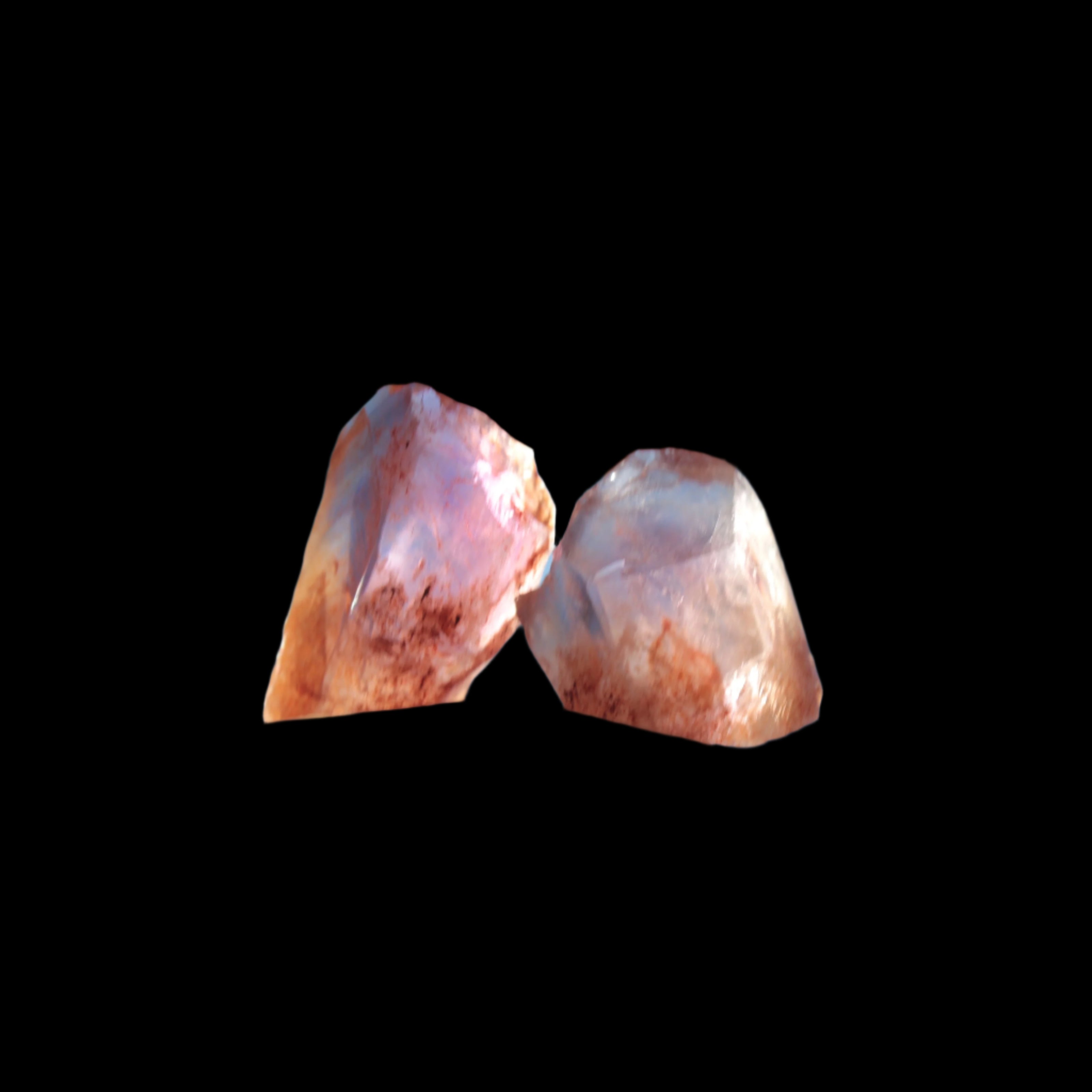 Super Seven Amethyst 2 crystals from Madagascar 8g in sunlight - Rocks and Things Store