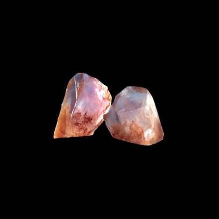 Super Seven Amethyst 2 crystals from Madagascar 8g in sunlight - Rocks and Things Store