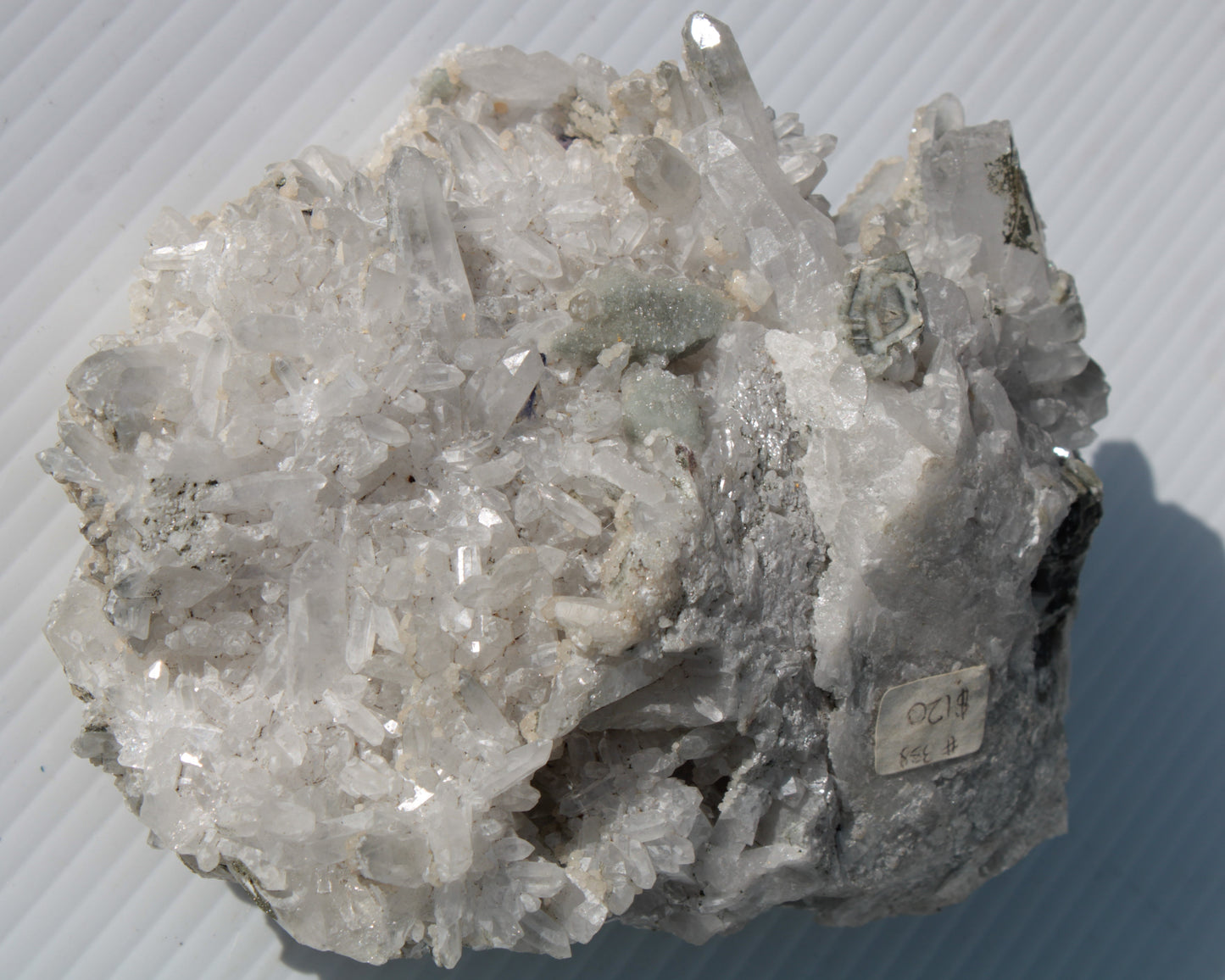 Calcite cluster with sparkly complex Chalcopyrite mineralisation 1340g Rocks and Things