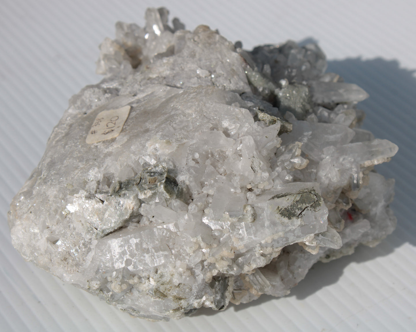 Calcite cluster with sparkly complex Chalcopyrite mineralisation 1340g Rocks and Things