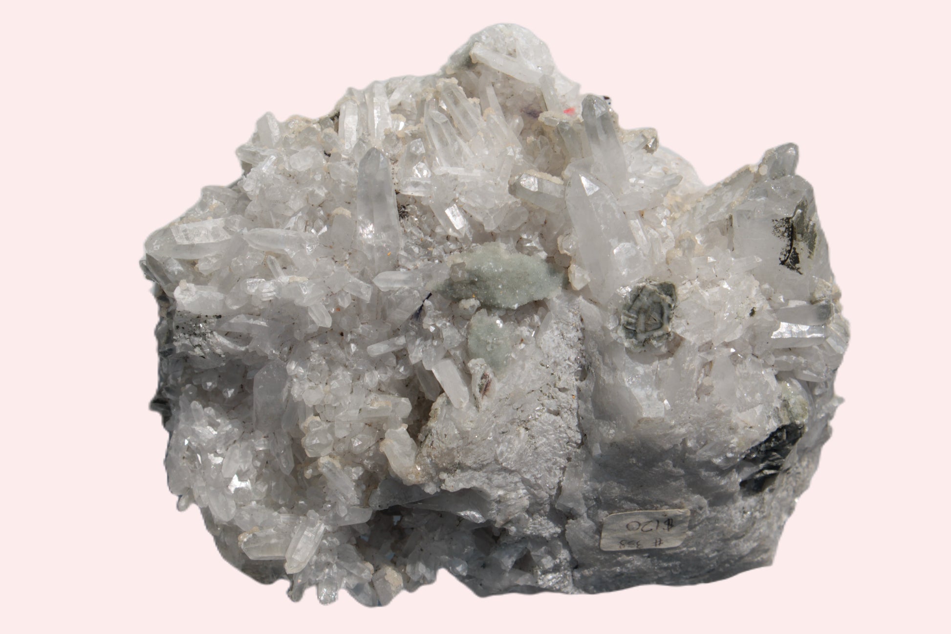 Calcite cluster with sparkly complex Chalcopyrite mineralisation 1340g Rocks and Things