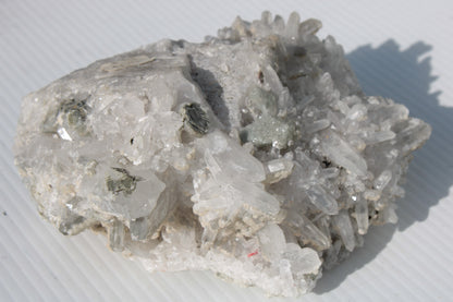 Calcite cluster with sparkly complex Chalcopyrite mineralisation 1340g Rocks and Things