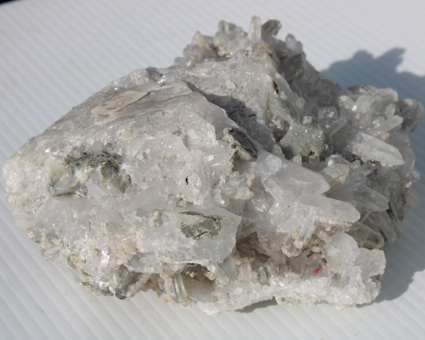 Calcite cluster with sparkly complex Chalcopyrite mineralisation 1340g Rocks and Things