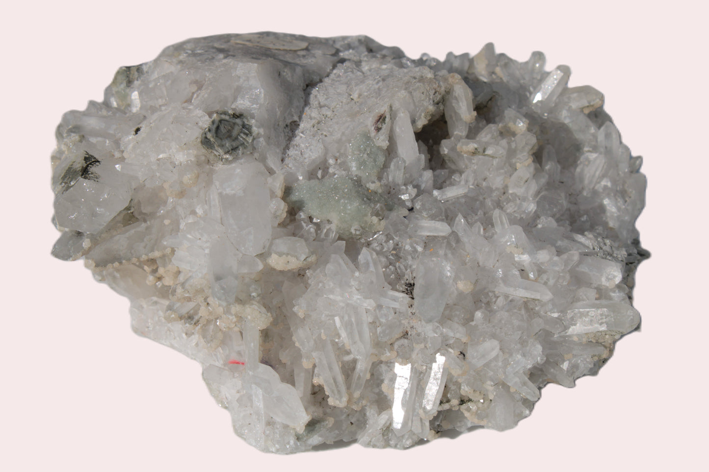 Calcite cluster with sparkly complex Chalcopyrite mineralisation 1340g Rocks and Things