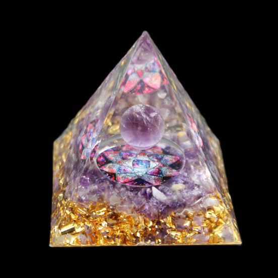 Orgone pyramid 50mm 62g in sunlight - Rocks and Things Store