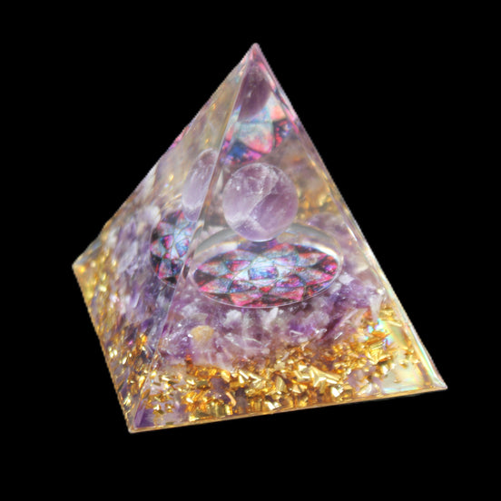 Orgone pyramid 50mm 62g in sunlight - Rocks and Things Store