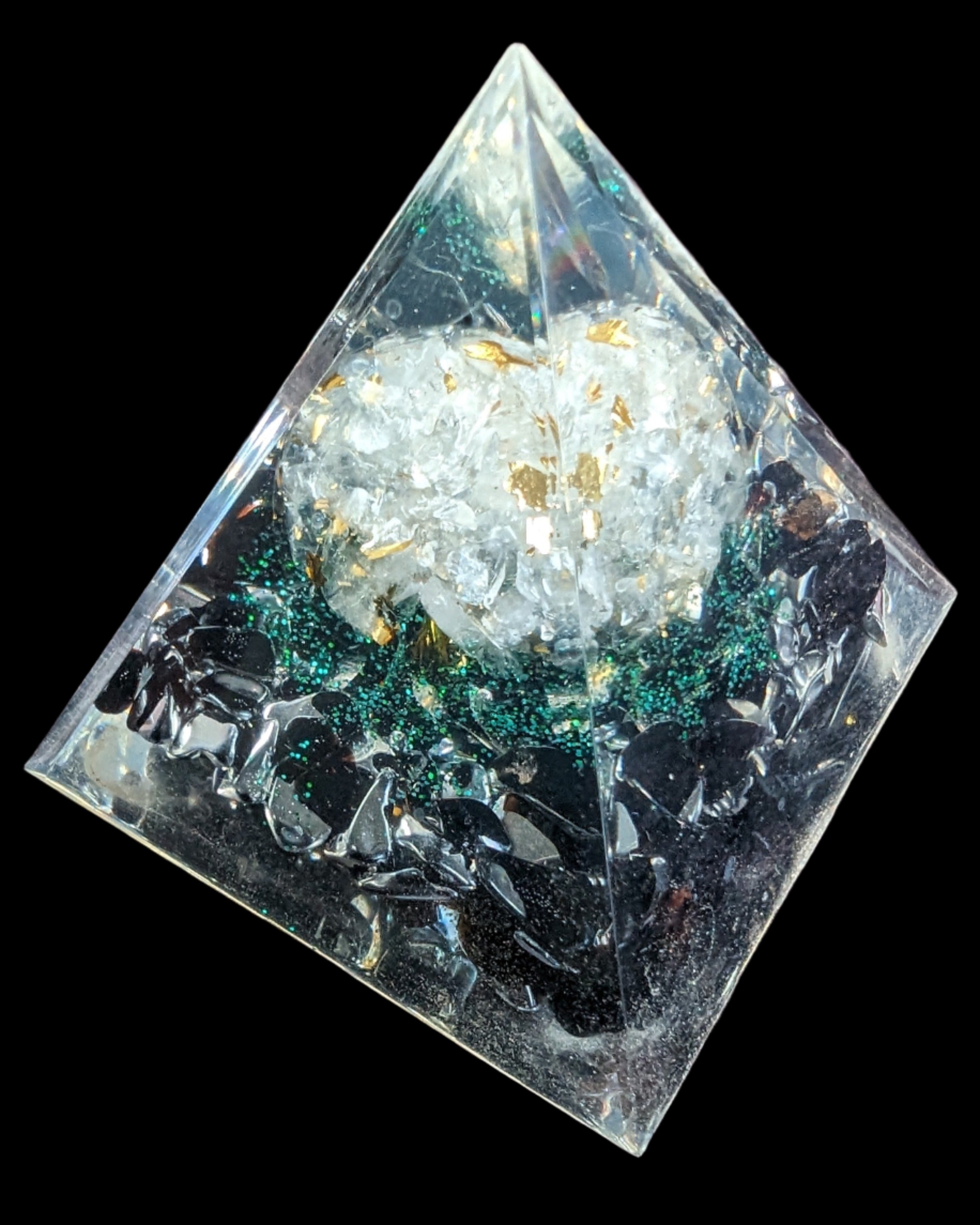 Orgone Tree of lLfe pyramid 63g - Rocks and Things Store