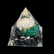 Orgone pyramid, Obsidian and Tree of Life 62g in sunlight - Rocks and Things Store